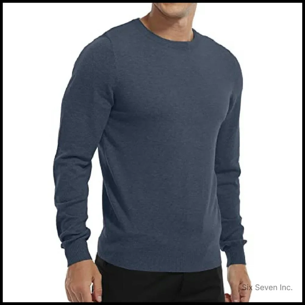 Slim Fit Crew Neck Sweater Lightweight Knitted Pullover Casual Minimal Chic